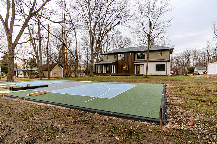 Sport Court Lake Geneva under construction